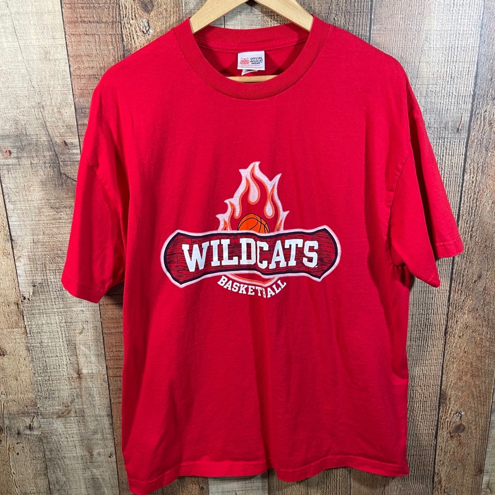 Vintage University of Arizona Wildcats Basketball Shirt XL Red Cotton Exchange